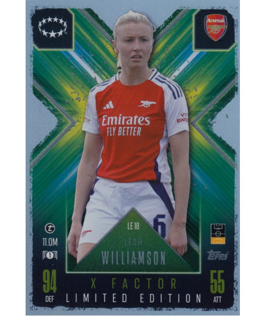 Topps Match Attax Extra Champions League 2024/2025 X-Factor Limited Edition Leah Williamson (Arsenal)